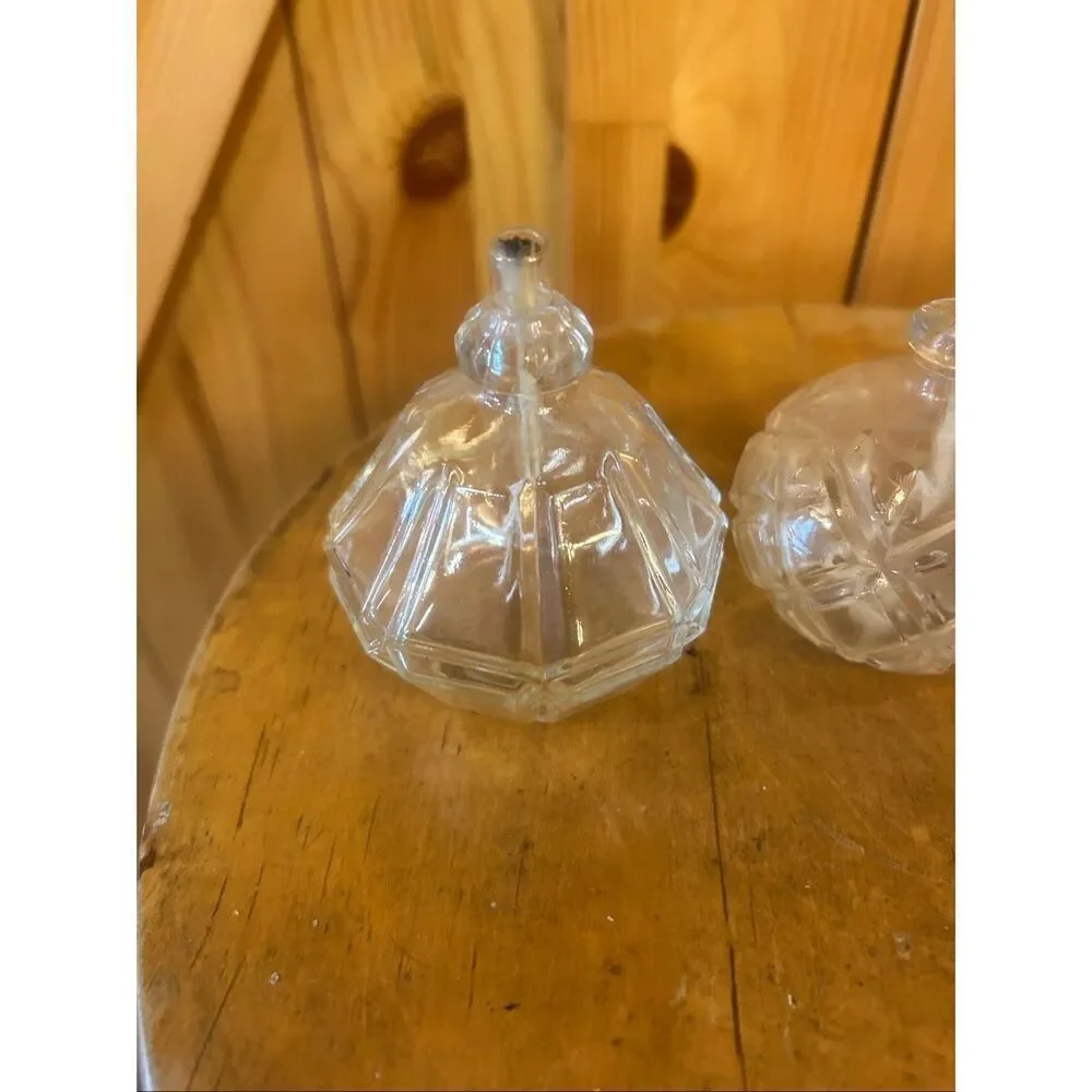 4 Vintage Glass Wick Oil Candles made in Austria (5710)